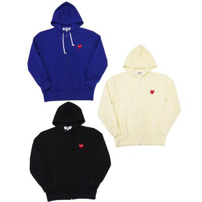 CDG red heart Zip-up jersey Parker